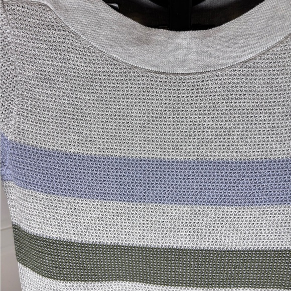Market & Spruce Gray and Blue Crew Neck Sweater - Picture 4 of 5